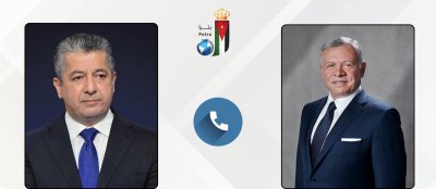 الملك ورئيس حكومة إقليم كردستان العراق يبحثان هاتفيا المستجدات الإقليمية